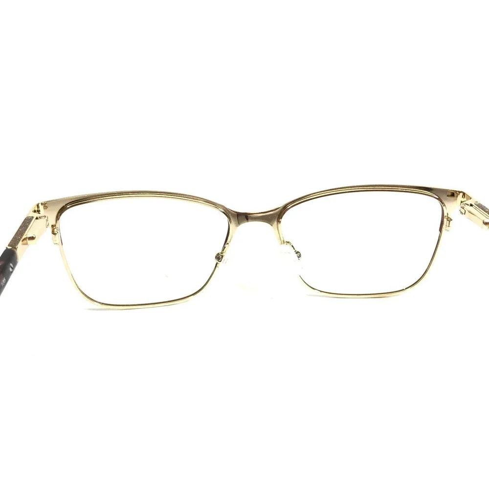 Nine West Eyeglasses Frames NW1089 210 Brown Gold Cat Eye Full Rim 52-16-135